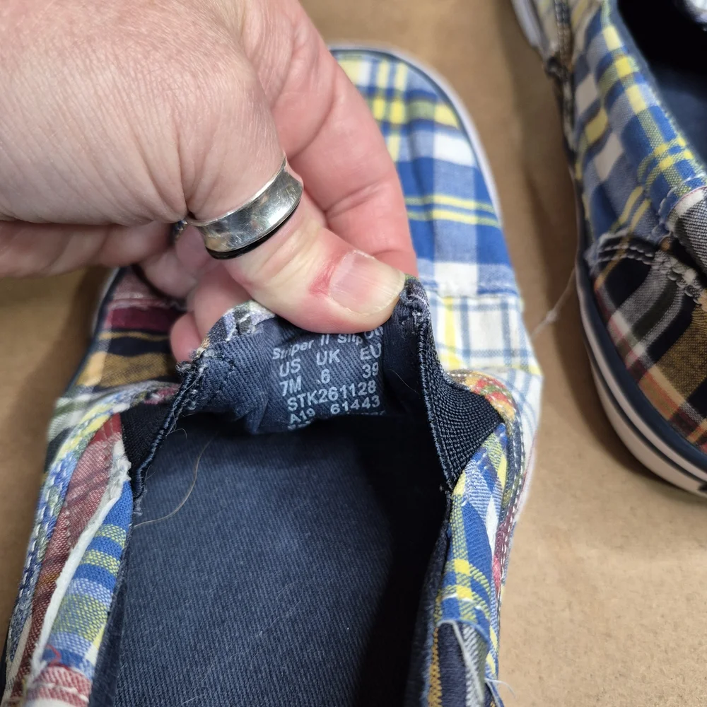 Sperry Men's Colorful Plaid Boat Shoes 3050